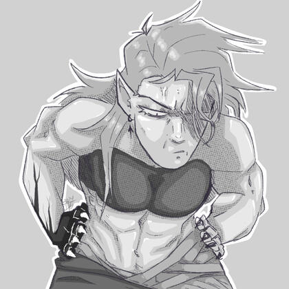 Character in limbo, but she's fun to draw.